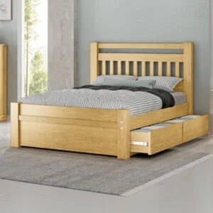 Cama de Casal 4 Gavetas Orleans Mel