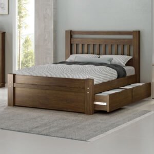Cama Queen Size 2 Gavetas - Castanho