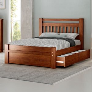 Cama Queen Size 2 Gavetas - Avelã